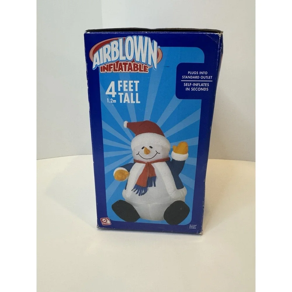 Gemmy Airblown Inflatable Snowman 4 Foot Tall‎ w Box